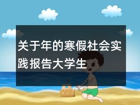 关于年的寒假社会实践报告大学生