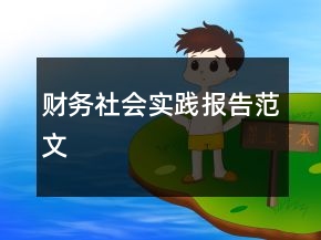 财务社会实践报告范文
