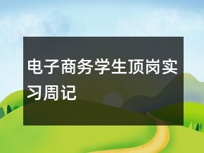 电子商务学生顶岗实习周记
