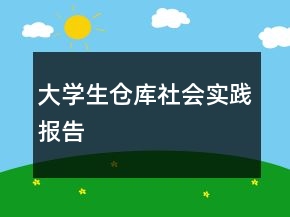 大学生仓库社会实践报告
