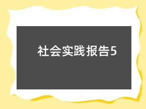 社会实践报告5