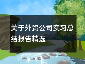 关于外贸公司实习总结报告精选