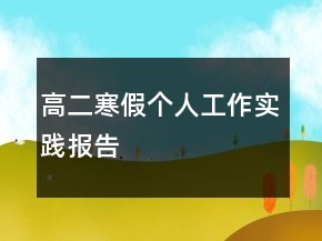 高二寒假个人工作实践报告
