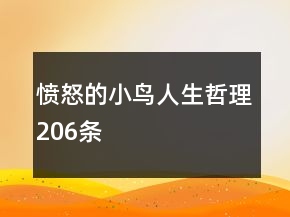愤怒的小鸟人生哲理206条