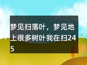 梦见扫落叶，梦见地上很多树叶我在扫245条