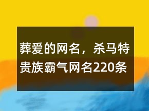 葬爱的网名，杀马特贵族霸气网名220条