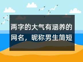 两字的大气有涵养的网名，昵称男生简短好听235条
