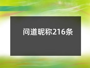 问道昵称216条