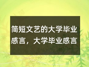 简短文艺的大学毕业感言，大学毕业感言字左右229条