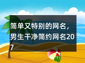 简单又特别的网名，男生干净简约网名207条
