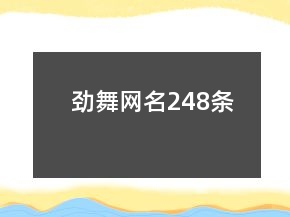 劲舞网名248条