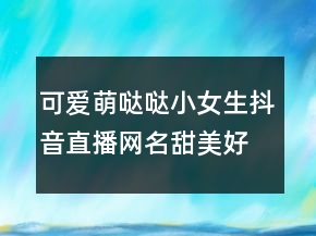 可爱萌哒哒小女生抖音直播网名甜美好听208条