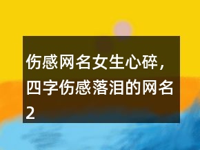 伤感网名女生心碎，四字伤感落泪的网名211条