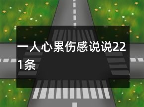 一人心累伤感说说221条