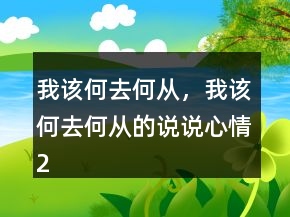 我该何去何从,我该何去何从的说说心情230条