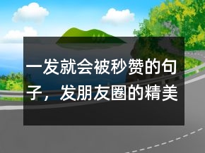 一发就会被秒赞的句子，发朋友圈的精美句子246条