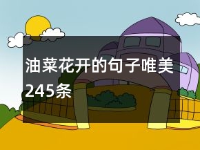油菜花开的句子唯美245条