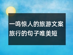 一鸣惊人的旅游文案旅行的句子唯美短句205条