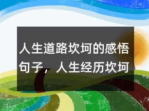 人生道路坎坷的感悟句子，人生经历坎坷的感悟222条