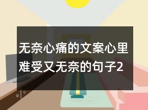 无奈心痛的文案心里难受又无奈的句子244条