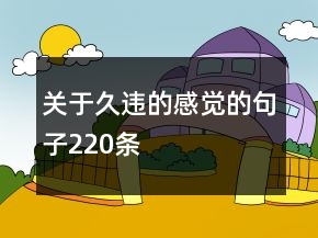 关于久违的感觉的句子220条