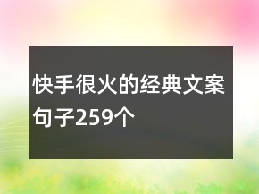快手很火的经典文案句子259个