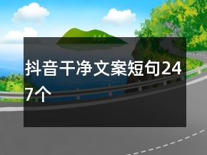 抖音干净文案短句247个
