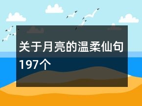 关于月亮的温柔仙句197个