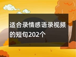 适合录情感语录视频的短句202个
