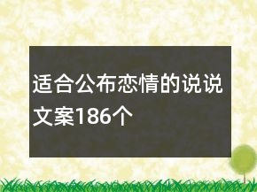 适合公布恋情的说说文案186个