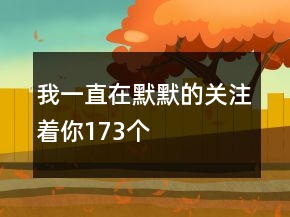 我一直在默默的关注着你173个