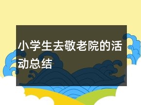 小学生去敬老院的活动总结