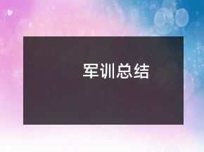军训总结