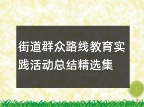 街道群众路线教育实践活动总结精选集锦