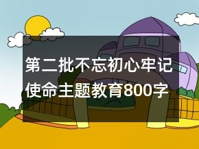 第二批不忘初心牢记使命主题教育800字作文范文