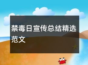 禁毒日宣传总结精选范文