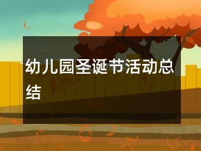 幼儿园圣诞节活动总结
