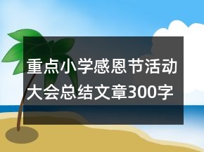 重点小学感恩节活动大会总结文章300字