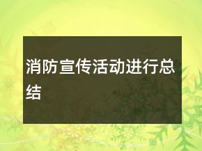 消防宣传活动进行总结