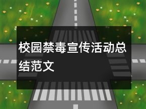 校园禁毒宣传活动总结范文