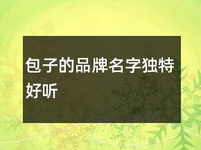 包子的品牌名字独特好听