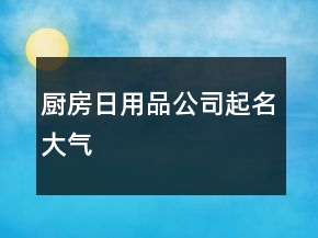 厨房日用品公司起名大气