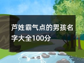 芦姓霸气点的男孩名字大全100分