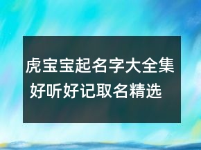 虎宝宝起名字大全集 好听好记取名精选