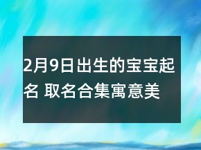 2月9日出生的宝宝起名 取名合集寓意美好