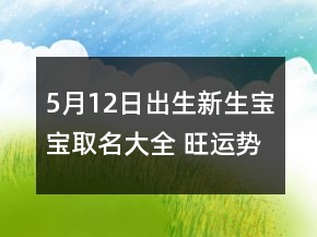 5月12日出生新生宝宝取名大全 旺运势好听孩子起名
