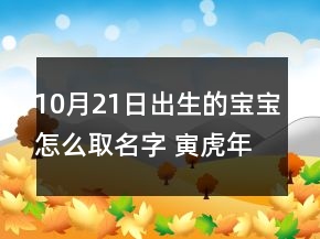 10月21日出生的宝宝怎么取名字 寅虎年婴儿大气悦耳取名