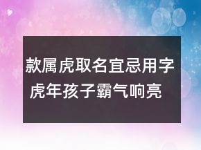 款属虎取名宜忌用字 虎年孩子霸气响亮名推荐