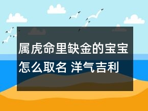 属虎命里缺金的宝宝怎么取名 洋气吉利属虎孩子名字