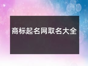 商标起名网取名大全
